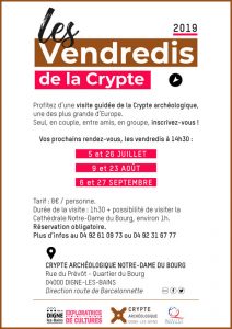 Flyers des vendredis de la Crypte