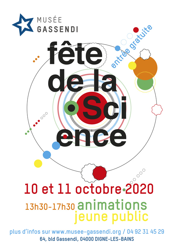 Affiche de la Fête de la Science au Musée Gassendi à Digne-les-Bains